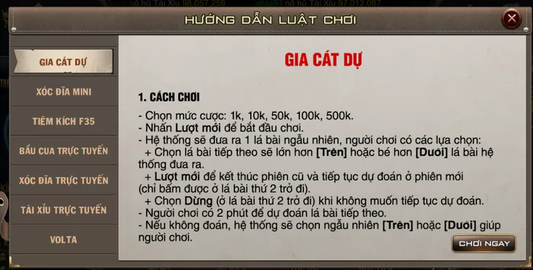 Trải Nghiệm Đỉnh Cao Khi Tham Gia Minigame Mini Gia Cát Dự Tại B52 Club