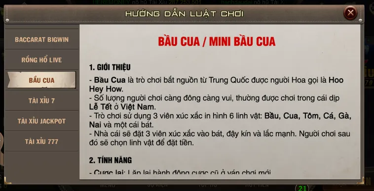 Tận Hưởng Trải Nghiệm Minigame Mini Bầu Cua Tại B52 Club Đẳng Cấp Nhất