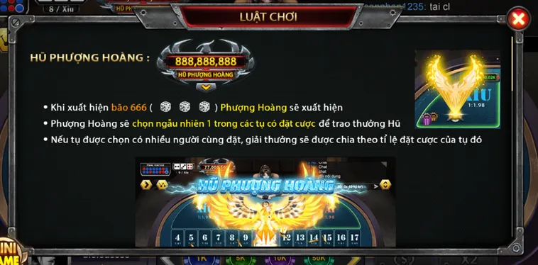 Tận Hưởng Trải Nghiệm Casino Sicbo Phượng Hoàng Tại B52 Club Đẳng Cấp Nhất