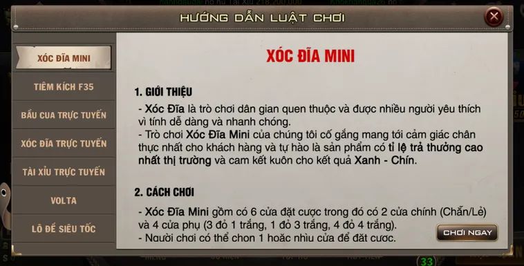 Tận Hưởng Trải Nghiệm Minigame Xóc Dĩa Mini Tại B52 Club Đẳng Cấp Nhất